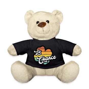 Glück - Farbe Klee - Glücksbringer - Teddy - Schwarz - Vorne
