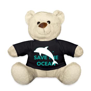 Save The Ocean - Teddy Bear - black - Front