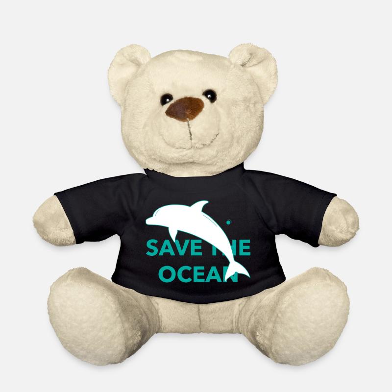 Save The Ocean - Teddy Bear - black