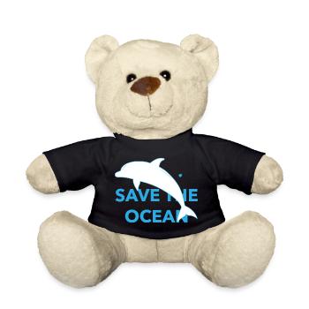 Save The Ocean - Teddy Bear - black - Front