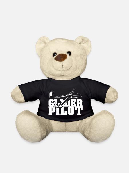 glider pilot symbol friends team Segelflug fliegen - Teddy - Schwarz