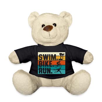 Swim Bike Run Triathlon - Teddy - Schwarz - Vorne