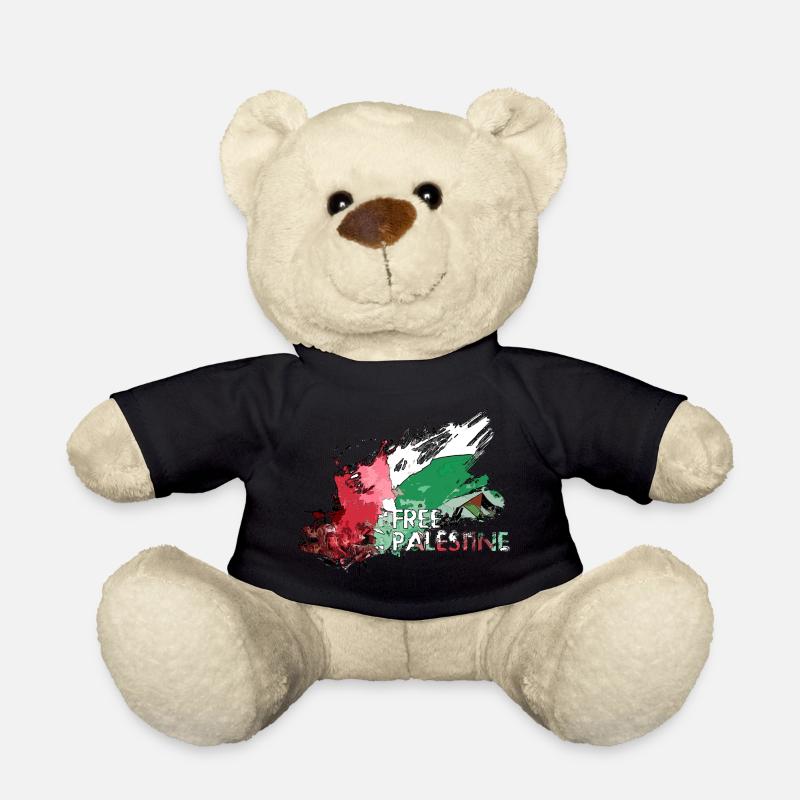 Palestine Flag Free G2 - Teddy Bear - black