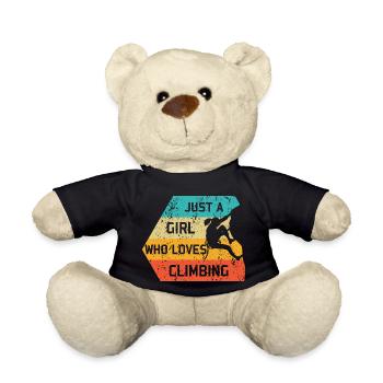 Juste une fille qui aime grimper rétro Climber - Nounours - noir - Devant