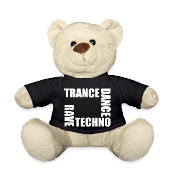 Rave Techno Dance Trance - Teddy - Schwarz - Vorne