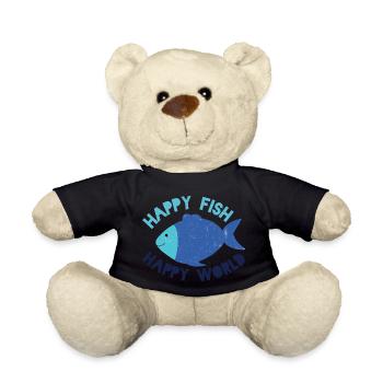 Happy Fish happy world - Teddy - Schwarz - Vorne