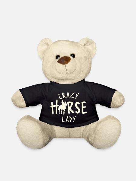 Crazy Horse Lady Horses Horse Rider - Teddy - Schwarz