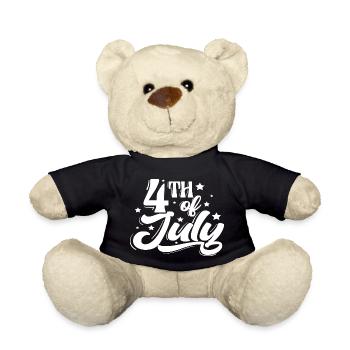 4th of July Unabhängigkeit Freiheit - Teddy - Schwarz - Vorne