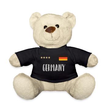 Allemagne Maillot de football Drapeau allemand - Nounours - noir - Devant