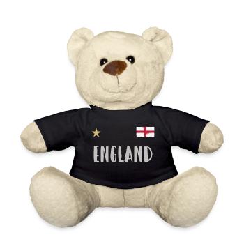 England Fußball Trikot Englische Flagge - Teddy - Schwarz - Vorne