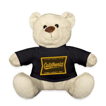 Calisthenics Street Workout Crew Badge - Teddy Bear - black - Front