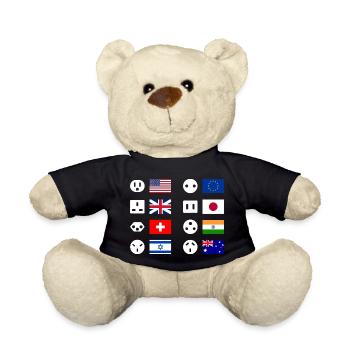 Plug Types Country Overview - Teddy Bear - black - Front