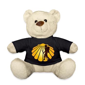 Un pèlerin sur un chemin de pèlerinage avec des pétoncles - Nounours - noir - Devant