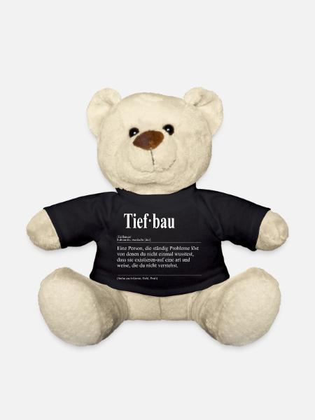 Tiefbau Lustige Berufs Definition - Teddy - Schwarz
