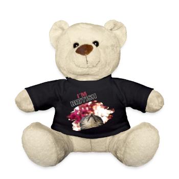 I´m British Katze Mädchen Lustig Bunt Kätzchen Fun - Teddy - Schwarz - Vorne
