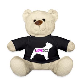 J’ADORE DOX Dog Fan Propriétaire Cool Citations Dictons - Nounours - noir - Devant