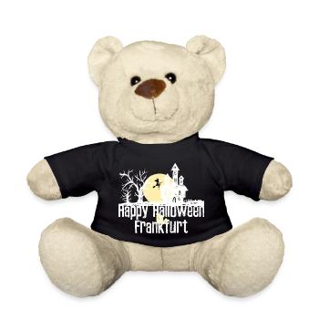 Happy Halloween in Frankfurt Stadtnamen Design - Teddy - Schwarz - Vorne