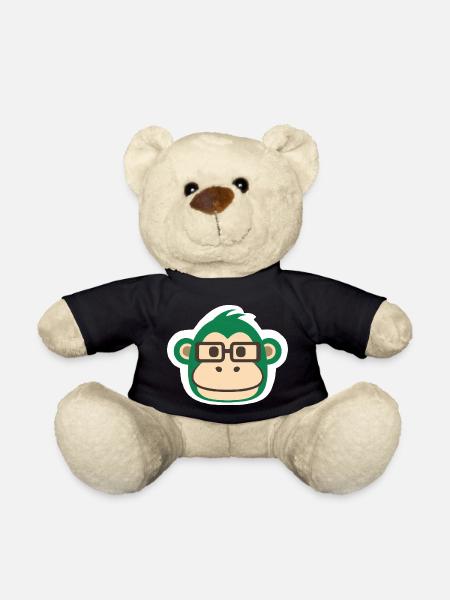 Affe Stickerart - Teddy - Schwarz