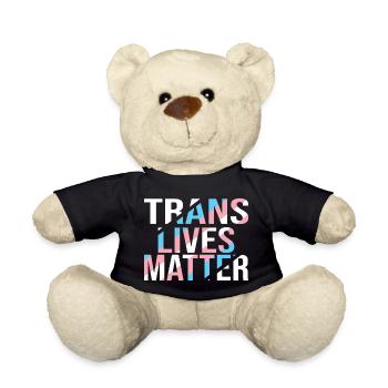 Trans Lives Matter - Fierté transgenre - Nounours - noir - Devant