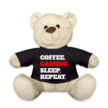 Gamer Drôle cadeau Gaming Gambler Disant Jeu - Nounours - noir - Devant