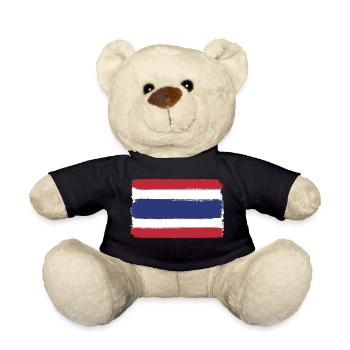 Thailand Flagge used look - Teddy - Schwarz - Vorne