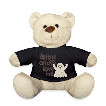 Halloween Alle Geister lieben mich Gespenst Süß - Teddy - Schwarz - Vorne