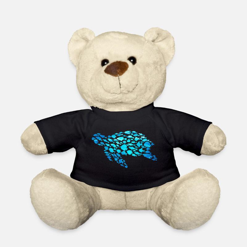 Tortue d’eau Poissons Créatures marines - Nounours - noir