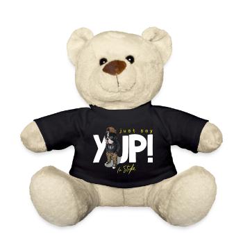 Cool Bulldog Dogs Gift Idea - Teddy Bear - black - Front