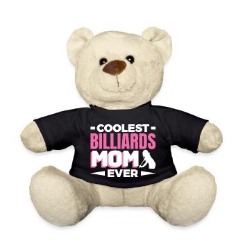 The coolest billiard mom ever - Teddy Bear - black - Front