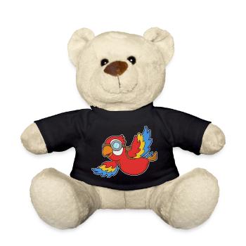 Papagei Brille  - Teddy - Schwarz - Vorne