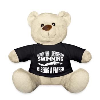 Schwimmer Schwimmerin Schwimmverein Papa Schwimmen - Teddy - Schwarz - Vorne