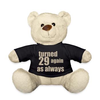 29 à nouveau anniversaire - Nounours - noir - Devant