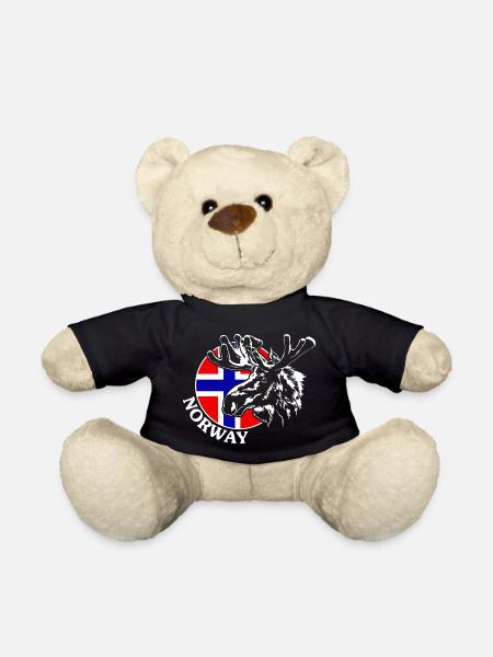 NORWAY Elch Norwegen Tier Wildnis Wilsigns - Teddy - Schwarz