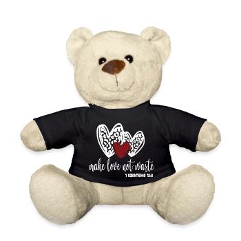Make Love Not Waste - Teddy - Schwarz - Vorne