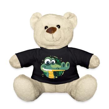 Snappy Birthday Alligator! - Teddy Bear - black - Front
