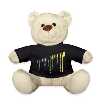 crazy dog lady quote - Teddy Bear - black - Front
