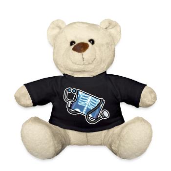 Logo Radiology Manip Radio Radiologist Radiology - Teddy Bear - black - Front