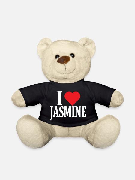T-Shirt Ich liebe Jasmin T-Shirt Geschenkidee - Teddy - Schwarz