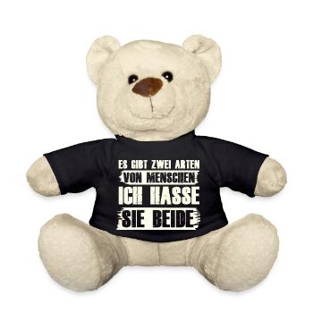 Zwei Arten von Menschen ICH HASSE Sie beide - Teddy - Schwarz - Vorne