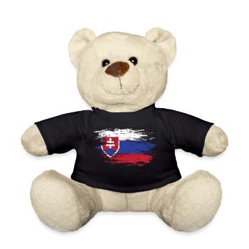Slowakei Landkarte Flagge used - Teddy - Schwarz - Vorne
