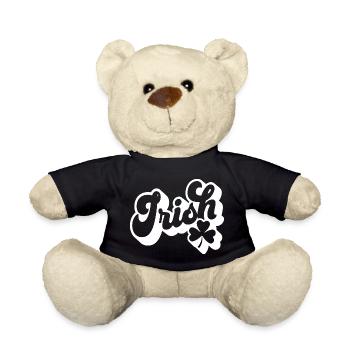 Cadeau de la Saint-Patrick Trèfle Hommes, Femmes, Enfants - Nounours - noir - Devant