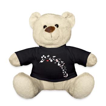 Une ouverture sur le Japon en grand - Nounours - noir - Devant