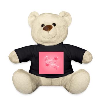 I love you, my darling Love You Sweetheart - Teddy Bear - black - Front