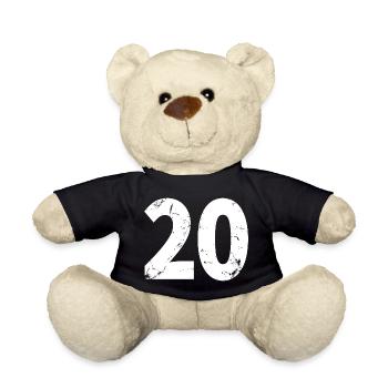 Cool Number 20 - 20 ans 20th Birthday Gift - Nounours - noir - Devant