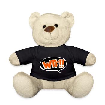 Drôle WTF What the fuck gift - Nounours - noir - Devant