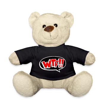Drôle WTF What the fuck gift - Nounours - noir - Devant