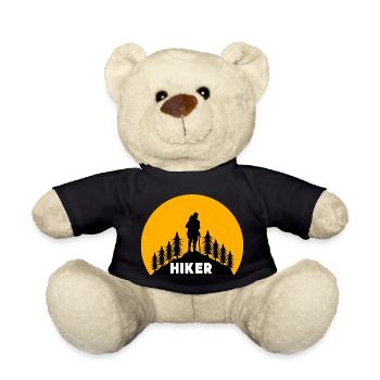 Hike Saying Hiking Hikers Climbing Mountains - Teddy Bear - black - Front