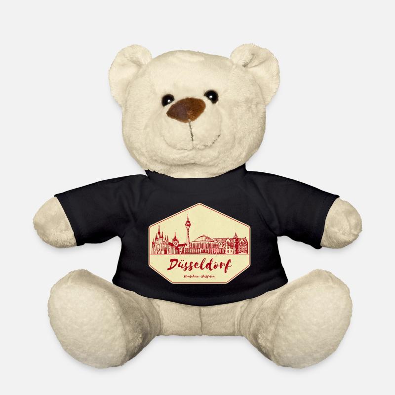 Düsseldorf Skyline Badge - Teddy - Schwarz