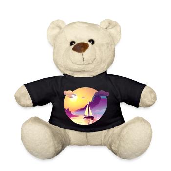 Sailboat Sailing Ship Sailing Sport Sailors - Teddy Bear - black - Front