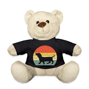 Dackel Dachshund Teckel Vintage Rétro - Nounours - noir - Devant